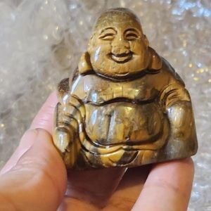 Tigers eye buddha crystal carving